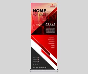 Company roll up banner template vector
