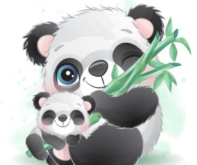 Cute panda vector