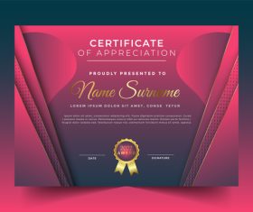 Elegant style for certificate template vector