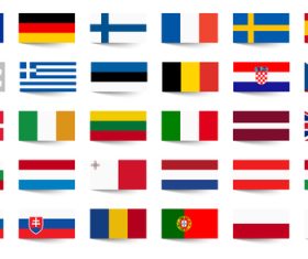 European flag icon vector