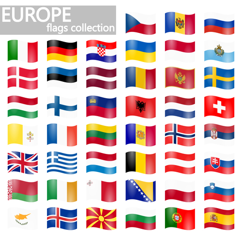 Flagge europa icon vector