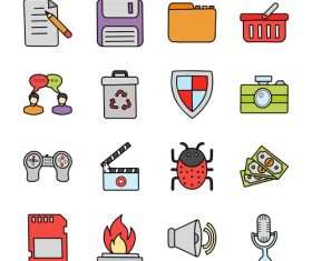 Funny vector collection icons