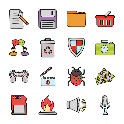 Funny vector collection icons