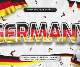 GERMANY editable text effect comic and cartoon style vector