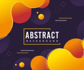 Geometric background shape gradient abstract memphis vector