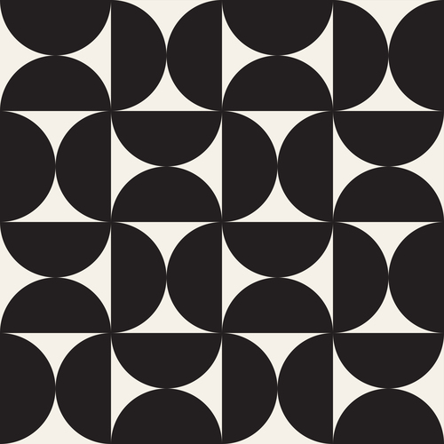 Geometric black seamless pattern design vector
