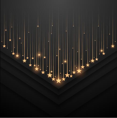 Glitter stars abstract background vector