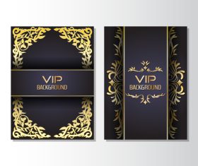 Golden VIP card design vector
