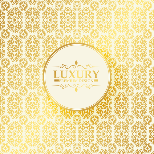 Golden seamless luxury vector pattern