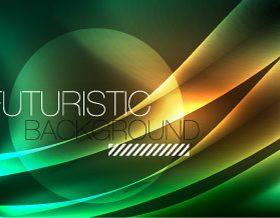 Green futuristic abstract background vector