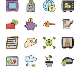 Hand drawn vector collection icons