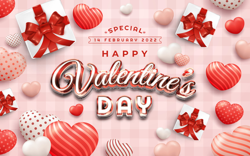 Happy valentines day banner vector