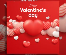 Happy valentines day poster banner vector