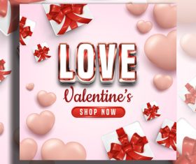 Happy valentines day poster with special sale vector