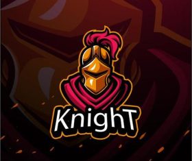 Logo red knight vector