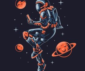 Lost astronaut vector