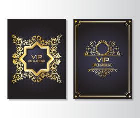 Luxury golden VIP card design vector