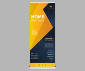 Multipurpose roll up banner template vector