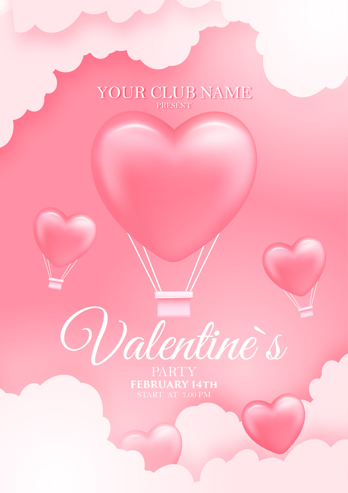 Party valentine cute vector