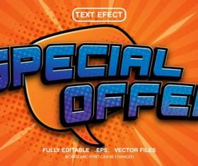 Special offer 3d editable text style vector