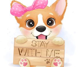 Stay with me cartoon vector