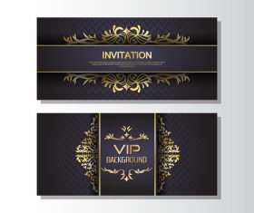 VIP card design vector banner with different patterns