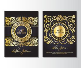VIP card design vector gold