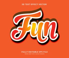 3D vector text effect