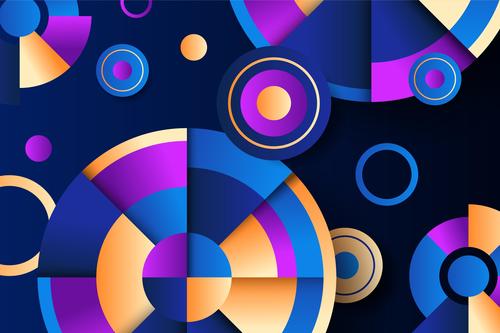 Abstract background geometric puzzle vector