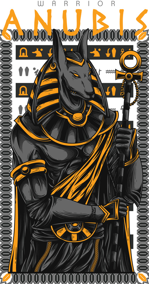 Anubis warrior vector t-shirt illustrations