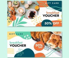 Banner food card cover design vector