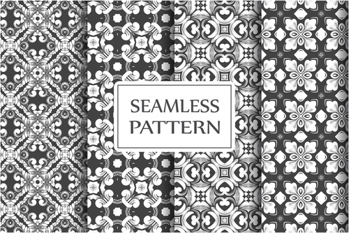 Baroque pattern seamless background vector