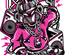 Beats yolo vector t-shirt Illustrations