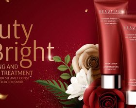 Beauty bright skin vector ads