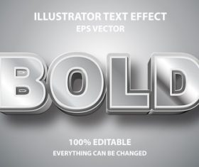 Bold text effect vector