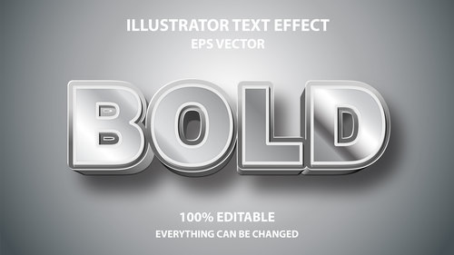 Bold text effect vector
