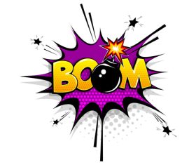 Cartoon bubble pop art font vector