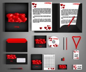 Chic corporate identity template vector