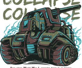 Collapse vector t-shirt Illustrations