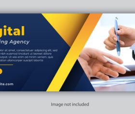 Corporate business facebook cover vector