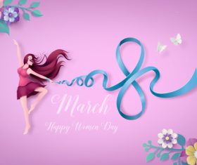 Creative feminine holiday card vector