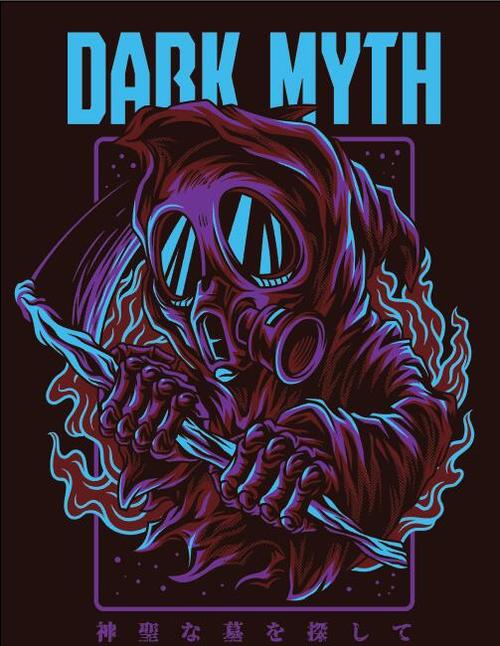 Dark myth vector T-Shirt illustrations
