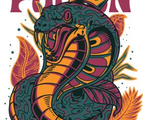 Deadly poison vector t-shirt illustrations