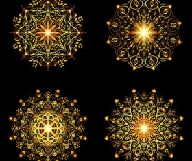 Different pattern mandala decorative background vector