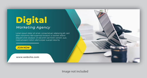 Digital marketing agency promotional banner template vector