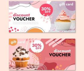 Discount voucher design template vector