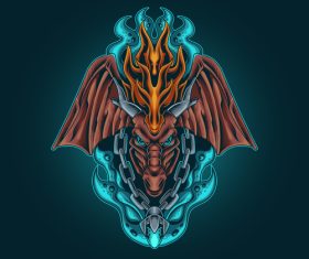 Dragon head vector illustration