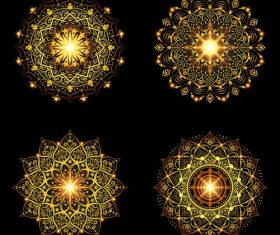 Four kinds of mandala decorative background vector
