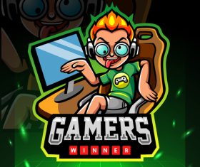 Games logo design vector