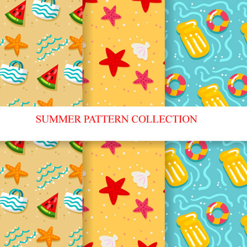 Happy summer seamless pattern vector